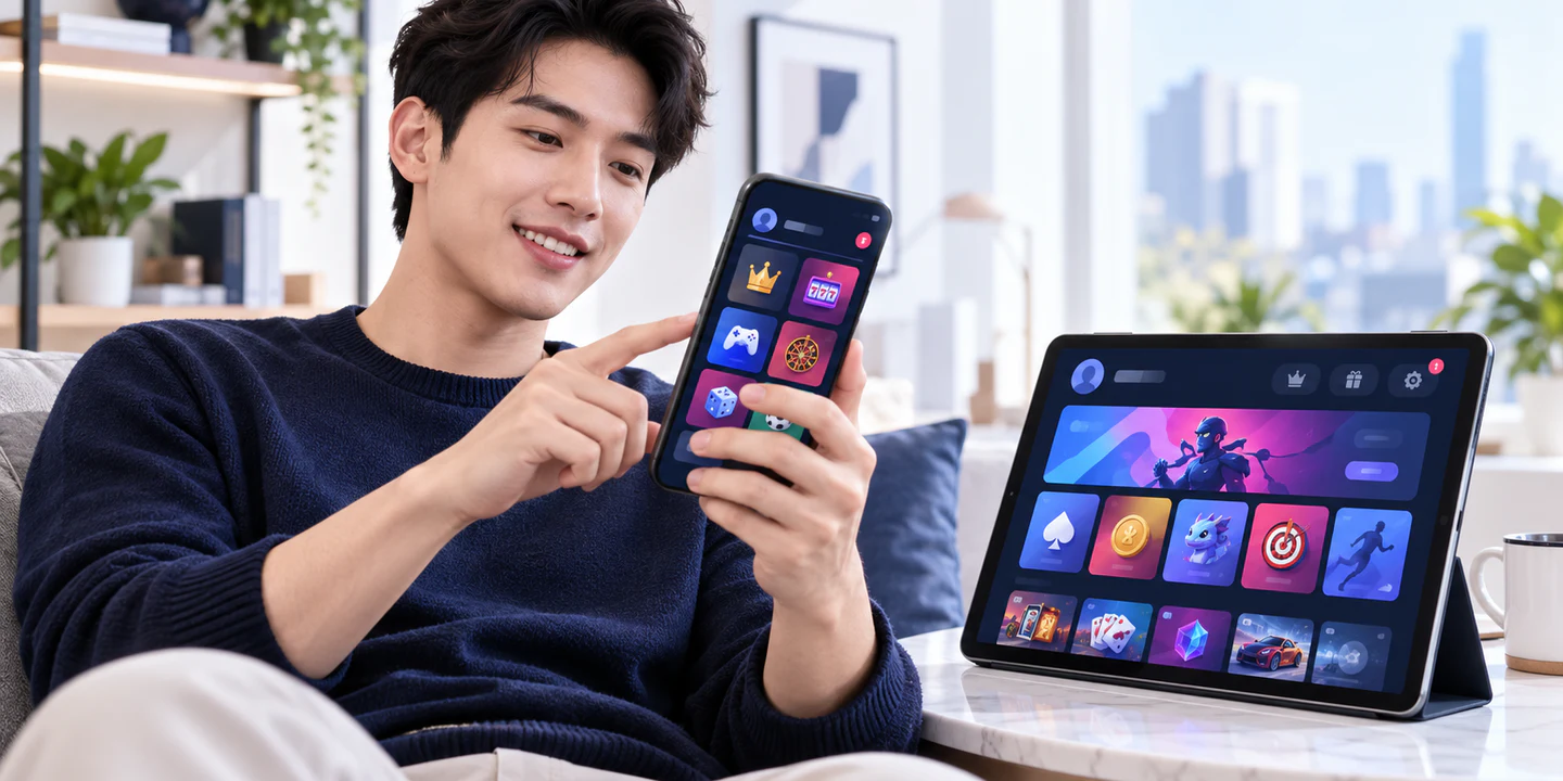 APP KK55: game và tài khoản trên điện thoại trước giao dịch